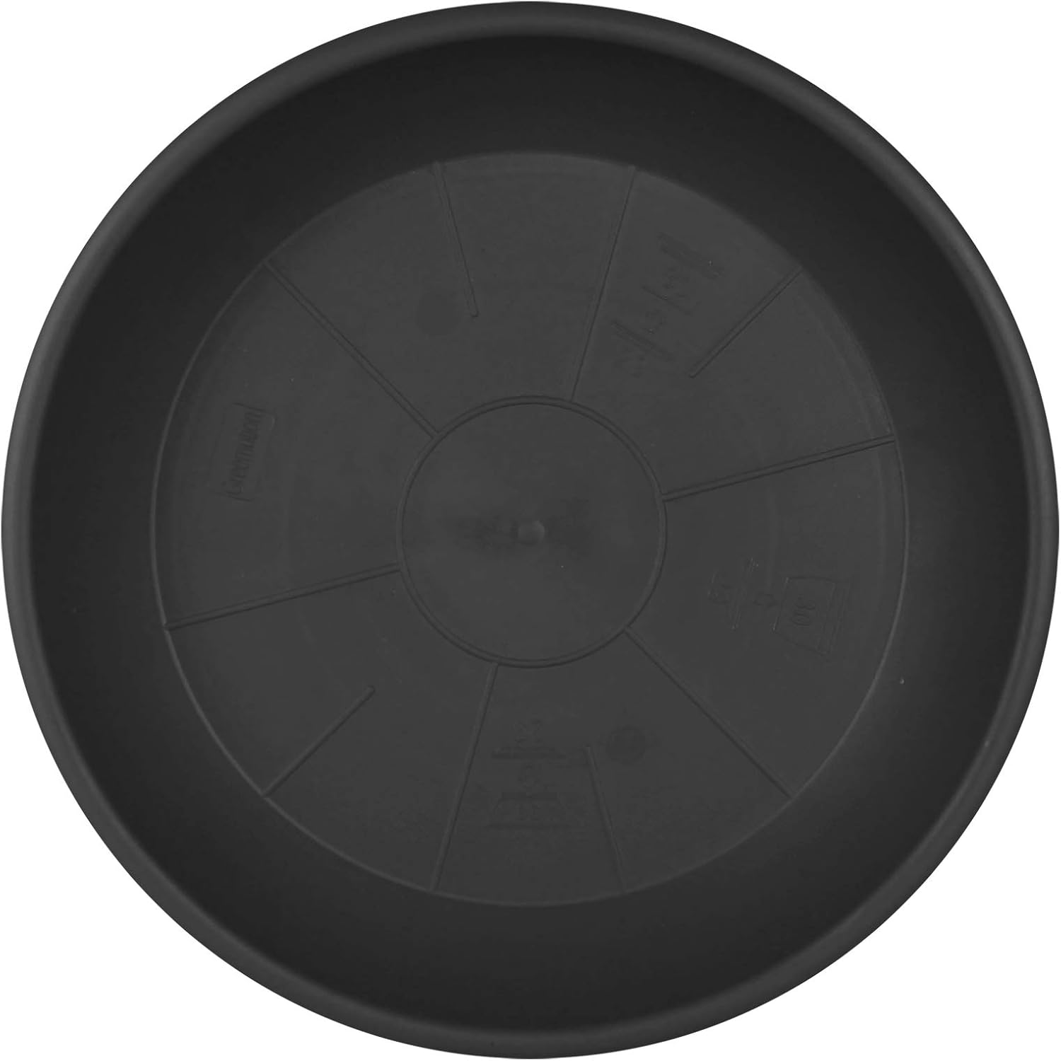 TW24 Pflanzkübel oder Untersetzer mit Farb- und Größenauswahl (49cm, Untersetzer Anthrazit)