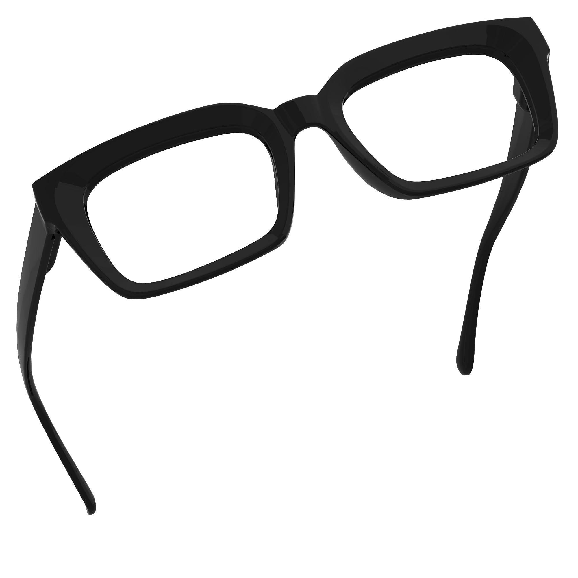 Eyekepper Ladies Reading Glasses - Oversized Square Design Readers for Women Black +0.75