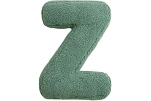 huraty Alphabet Z Pillow Ginger Initial Letter Cushion Decorative Nursey Pillow Lambs Wool Novelty Room Decor (Z, 14.9" Lx11.8 W)