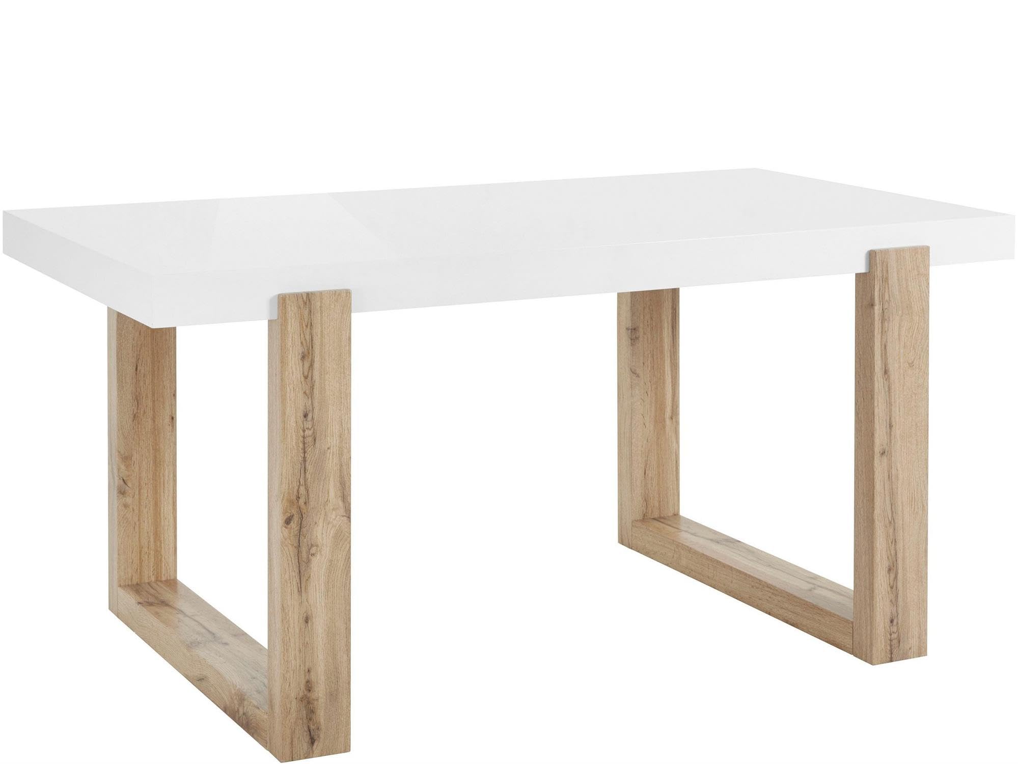 Photo 1 of ****partial set, legs only box 1/2**** REN HOME Arvid Dining Table with Wood U-Shaped Legs, White and Natural Oak