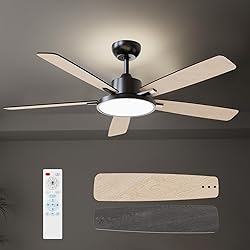 TALOYA 52 Inch Black Walnut Ceiling Fans with