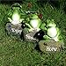 CoolPlus Frog Garden Decor Statue, Outdoor Lawn Ornaments and Figurines, Yard Decorations Art, Perfect for Patio Balcony Flower Stand Rack Indoor Desk. A Set of 3, [Original Design & Genuine Products]
