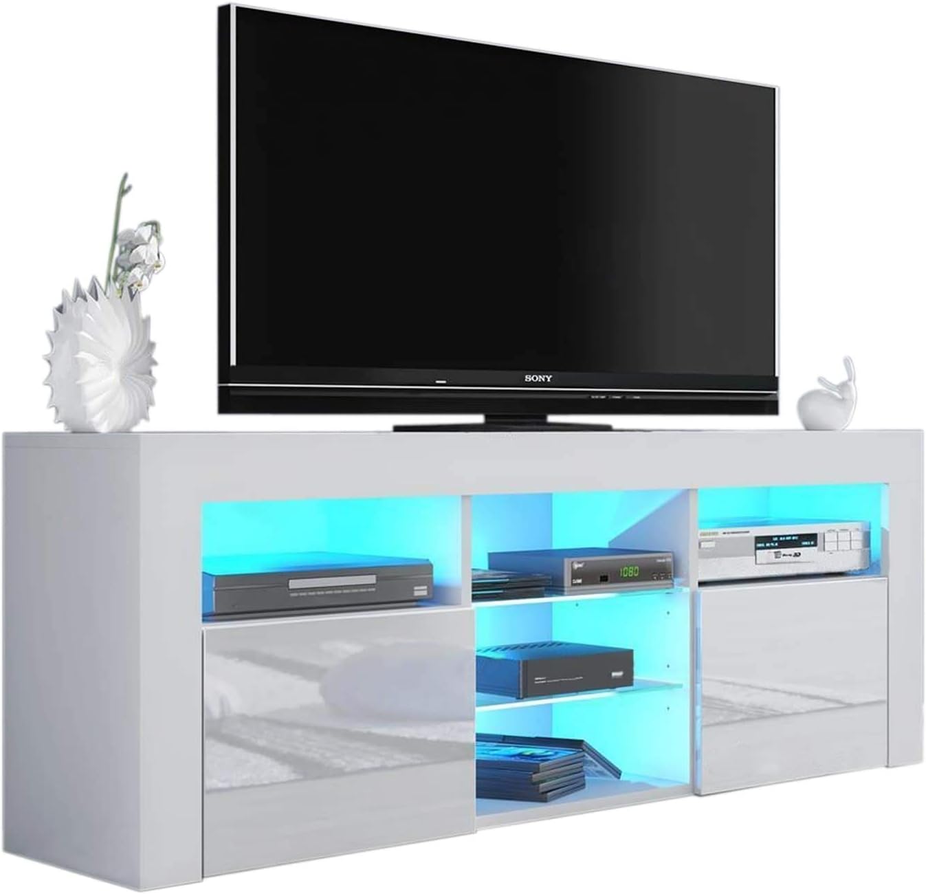 MEBLE FURNITURE & RUGS Milano 145 Modern 57" TV Stand Matte