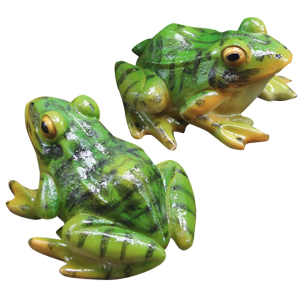 BESPORTBLE 2pcs Frogs Figurines Statue Frog Sculpture Cute Funny Frog for Yard and Garden Indoor Outdoor Decoration