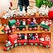 Tinksky Christmas Decor Cute Wooden Mini Train Decoration Ornaments Kids Gift Home Party Kindergarten Decor Christmas Birthday Gift for Children Random Color