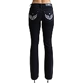 Miss Me Women's Bellatrix Faux Flap Pocket Mid-Rise Bootcut Jeans