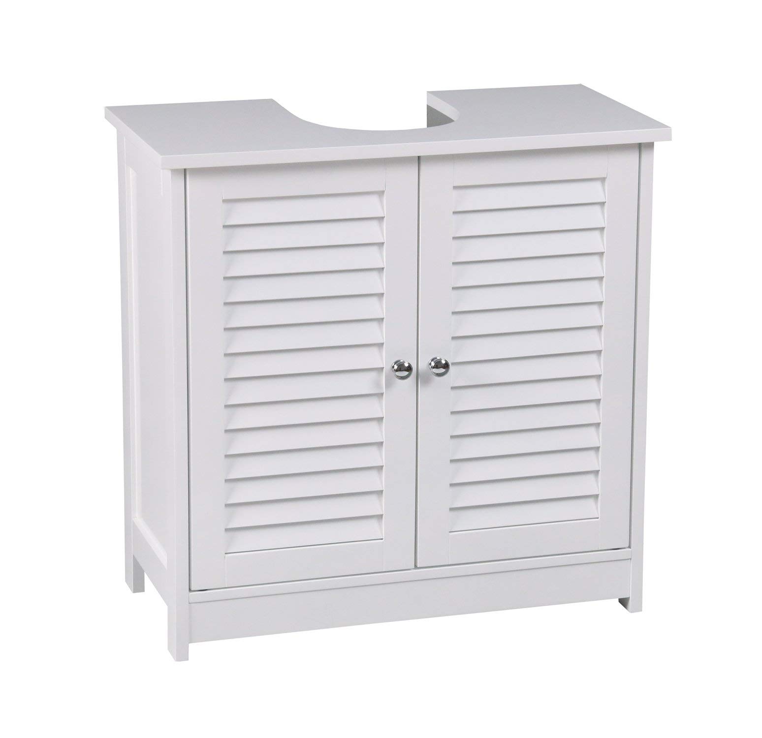 Aspect BR108 OSLO BATHROOM STORAGE UNDER SINK CABINET-WHITE, Engineered Wood, 60x30x60cm