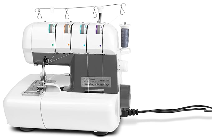 MEDION MD 16600 Overlock Nähmaschine / 90 Watt Leistung / Nähleistung von 1300 rpm / weiß