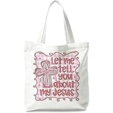 CFFJLHN Christian Tote Bag, Bible Bag, Bible Tote Bags for Women, Christian Gifts for Women