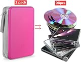 LIOVODE DVD Case 96 Capacity CD Case Holder Storage Organizer view 2