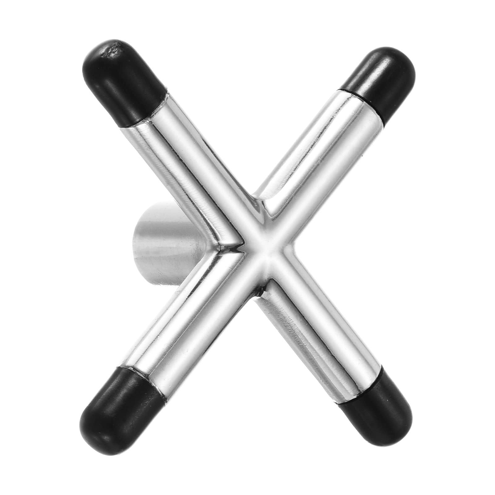 PATIKIL Billiard Bridge Head, Cross Pool Cue Stick Bridge Screw-On Metal Billiard Accessories with Rubber Sleeves for Pool Table, Silver Tone