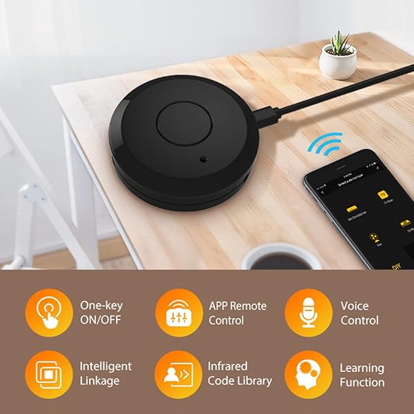 Skecten Control Remoto IR WiFi Control Remoto Inteligente Wi Fi 2 4Ghz Control de la aplicacin Tuya Smart Life Compatible con Alexa Google Home para Aire AcondicionadoTVVentilador