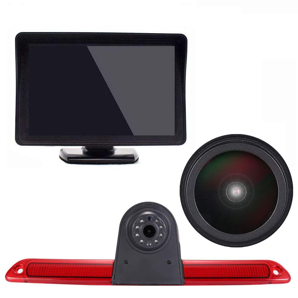 4.3'' Inch TFT LCD Color Auto Monitor + 1280x720 Pixel 1000 TV Lines Parking Camera, HD Night Vision Rear View Backup Camera for Mercedes Sprinter W609 Viano Vito Transit Ducato VW Crafter Master Van