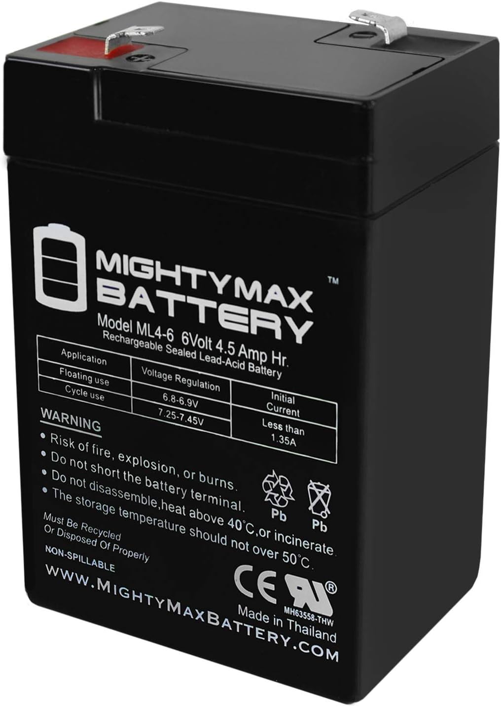 thumbnail interactive-video image 1 of Mighty Max Battery 12V 7Ah F2 Replacement Battery For AGM 1 of 6