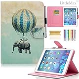 iPad Mini Case,LittleMax(TM) [Pen Slot] Kickstand Leather Case Smart [Auto Wake/Sleep] Wallet Case [Magnet Clasp] Flip Cover for iPad Mini 1/2/3 [Free Cleaning Cloth,Stylus Pen]-#2 Traveling Elephant