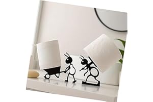 ksngTixe 2Pcs/Set Ant Toilet Roll Paper Holder, 3D Printed Free Standing Wheelbarrow Design Toilet Paper & Paper Towel Roll D
