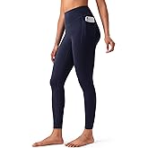 YUNOGA HugMotion No Front Seam Leggings for Women with Pockets - 25 Inches High Waisted Buttery Soft Workout Gym Yoga Pants