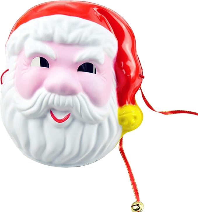 Christmas Santa Face Mask for Kids, Santa Claus Costume Props for Kids