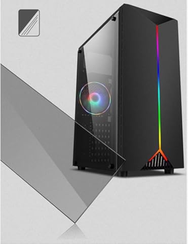 32 * 18 * 41Cm Caja De La Computadora, ATX Completo del Lado De Acrílico Transparente RGB Aire Frío del Agua De Refrigeración del Caso USB3.0 PC De Escritorio Ordenador Central Chasis,Negro