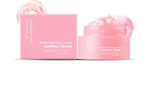 Hydrating Collagen Capsule Cream for Face, Salmon DNA & PDRN Gel-Encapsulated Moisturizer, Lightweight Non-Sticky Daily Skinc