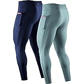 NELEUS Men's Dry Fit Compression Baselayer Pants Running Tights Leggings with Phone Pocket