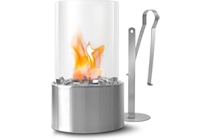 EAST FLAME Fire Decor, Stainless Steel Material (Gel was not Included.)