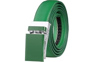 Falari Automatic Ratchet Buckle Leather Belt for Women Boys Girls 1 Inch Wide Trim to Fit