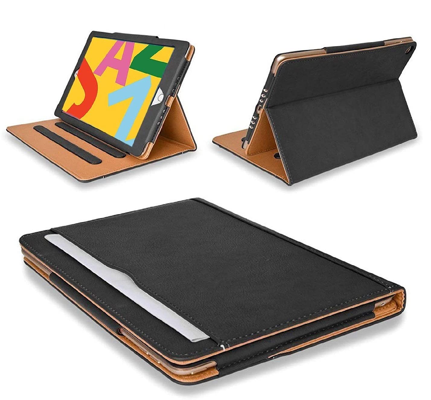 Tan Leather Case for 9.7" iPad Air1 iPad Air2 iPad 9.7" 5th/6th Generation A1566 ,A1567 A1474 A1475 A1822 , A1823 A1893 , A1954