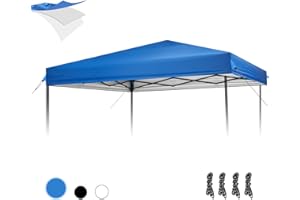 GOTRUTH 10×10 Canopy Replacement Top, Pop Up Canopy Replacement Tent Cover for Straight Leg Frame, Waterproof Canopy Top Cover for Garden Patio Camping (Top Only)(Blue)