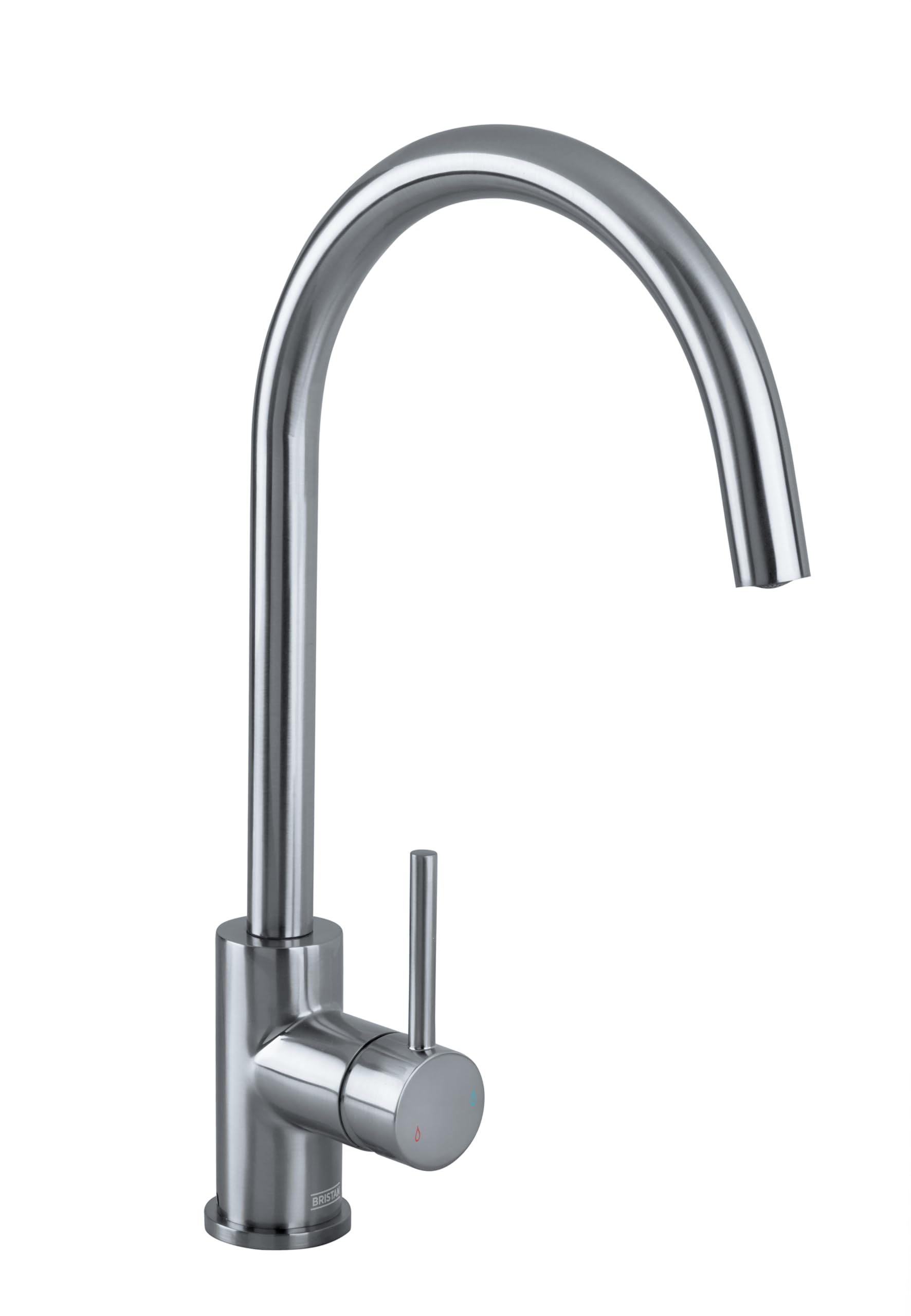 Bristan PST EFSNK BN Pistachio Easyfit Kitchen Sink Mixer Tap with Swivel Spout, Brushed Nickel