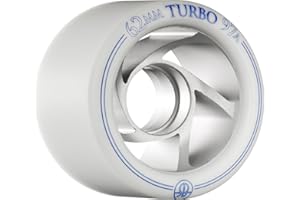 Rollerbones Turbo Speed/Derby Roller Skate Wheels w/Clear Aluminum Hub (8 Packs)