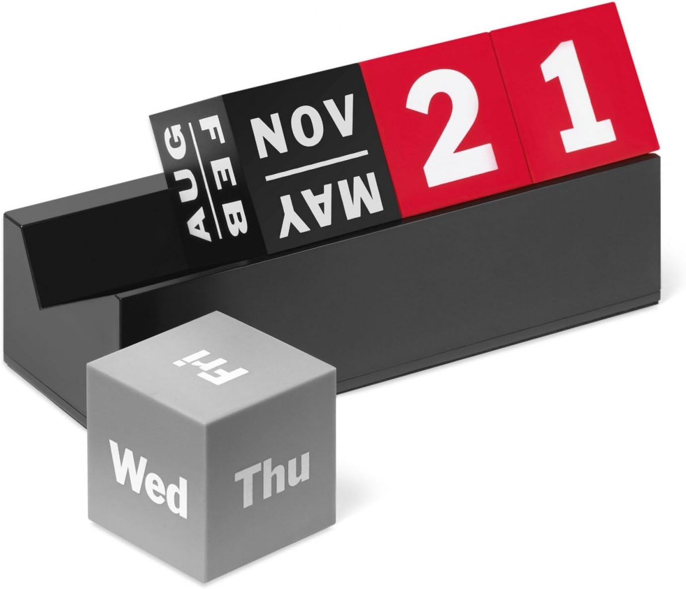 Cubes Perpetual Calendar Red/Grey/Black