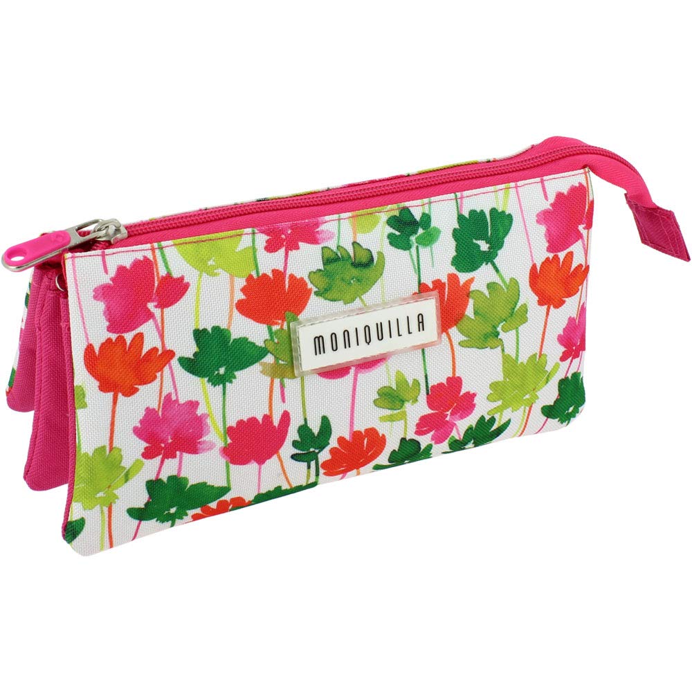 Grafoplás 37540666 Triple Flower Pencil Case for School Collection, 22.5 x 12 x 14 cm