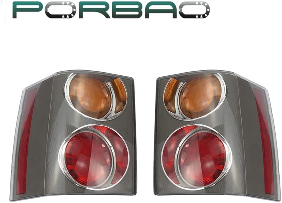 PORBAO Taillight for Land Rover Range Rover Vogue 2005-2009 Car Rear Taillight Red and Yellow Tail Light 4Doors Car Accessories Replacement with Holes Here (1 Pair)