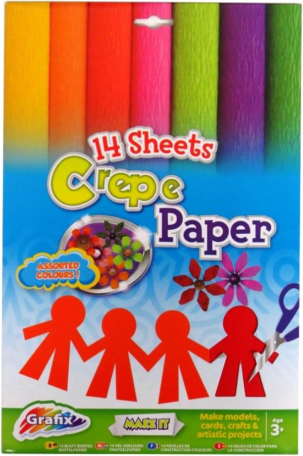A4 Crepe Paper 14 Sheets Assorted Colours Amazon.co.uk Kitchen & Home