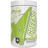 Apollon Nutrition Greens – Daily Superfood & Digestive Support | Organic Greens, Reds, Enzymes, Prebiotics | Whole-Body Wellness Formula | 30 Servings, Apple Banana