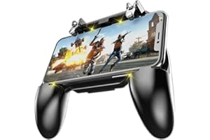 COOBILE Mobile Game Controller for PUBG Mobile Controller L1R1 Mobile Game Trigger Joystick Gamepad for iOS & Android Phone(W10 update)