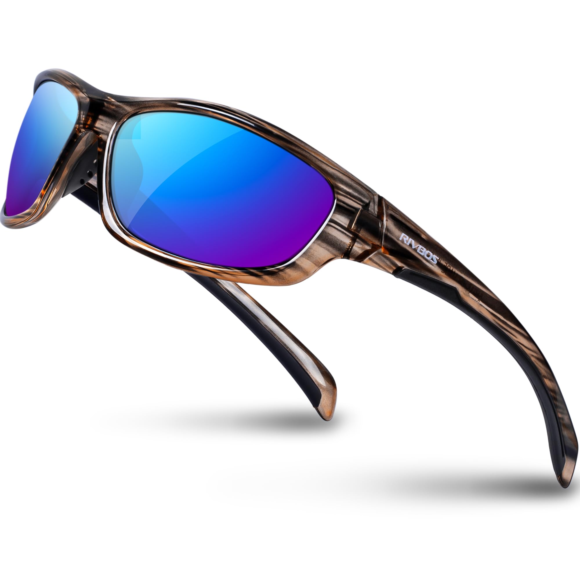 RIVBOS Polarized Sports Sunglasses Driving shades For Men TR90 Unbreakable Frame RB832