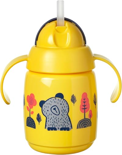 Tommee Tippee Superstar Training Straw Cup 300ml Yellow 6m+ Non-Spill