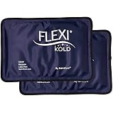 2 FlexiKold Gel Ice Packs - Ice Packs for Injuries Reusable, Back Pain Relief, Knee Ice Pack Wrap, After Surgery, Ice Pack for Knee - 6303-COLD-2PK by NatraCure - Medium &ndash; 2PK