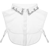 Josojoou Rhinestone Dickey Collar for Women, Pointed Detachable Fake Collar, Fashionable Versatile False Collars for Women, Blouse Half Detachable Collars
