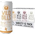 Wild Bill's 4 Flavor Craft Soda Soft Drinks Variety Pack, Root Beer, Black Cherry, Orange + Vanilla Sodas, Pure Cane Sugar, Caffeine Free, NO High Fructose Corn Syrup, Gluten Free Vegan, 12 Oz 12 Pack
