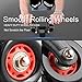 Ranbow Core Fitness AB Roller Pro Wheel Home Workout Machine Abdominal Carver with Kneepad & Floor Stopper, Supports 400 lb, Black & Red
