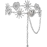 Sun Waist Chain Belt for Women - Western Cowgirl Chain Belts Boho Metal Concho Belt for Dresses Country Concert Outfit