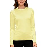 SANGTREE Women's Sweaters Crewneck Long Sleeve Soft Knit Pullover Jumper Tops Casual Fall Sweaters