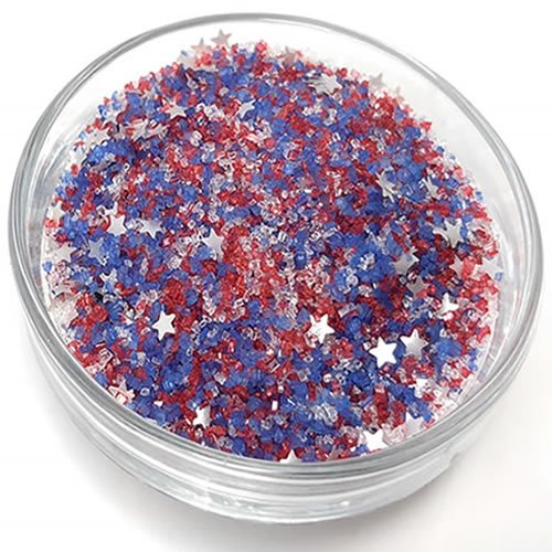 Ultimate Baker Edible Glitter Red White Blue (11grams)