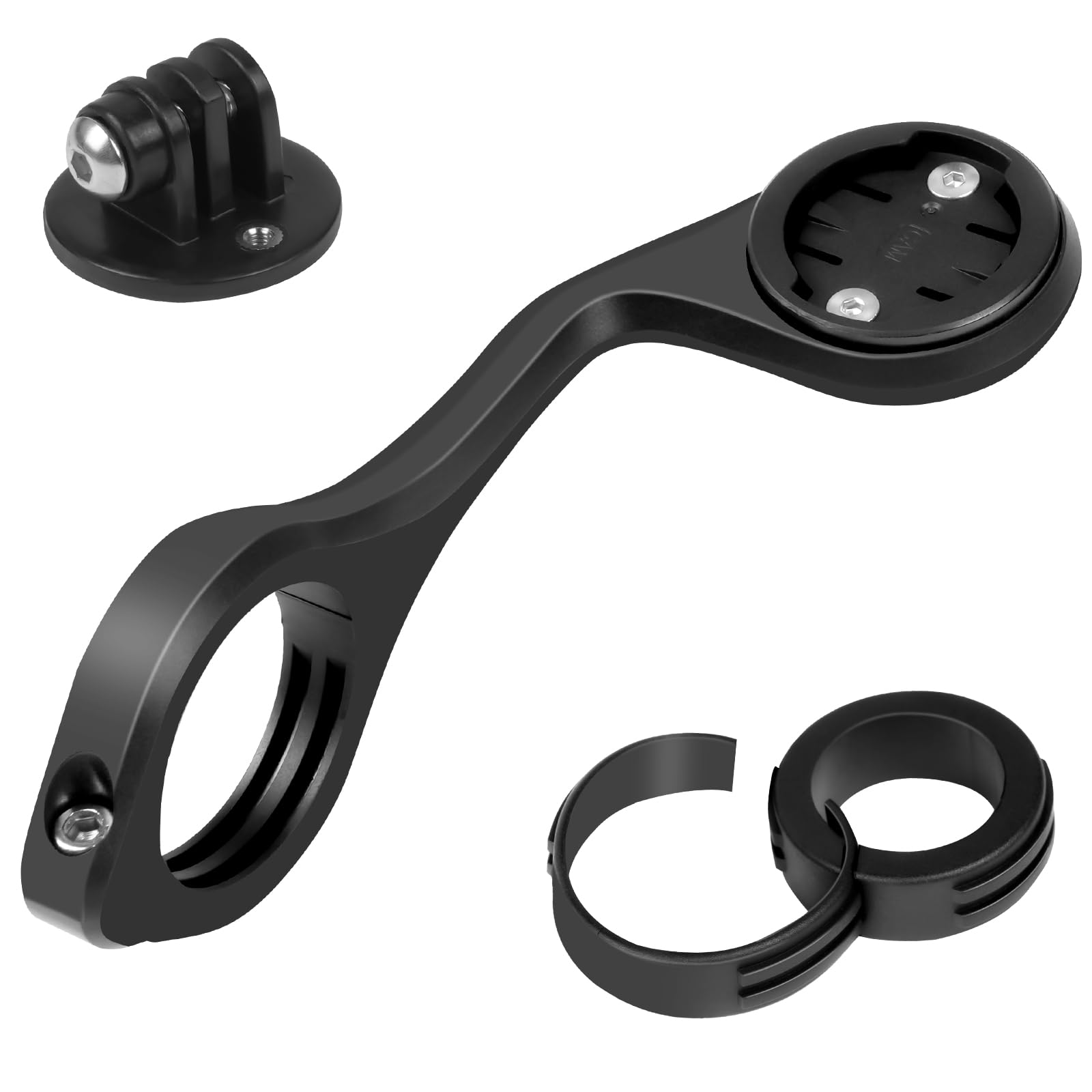 Adiwo Bike Computer Mount, Adjustable Out Front Extended Mount Compatible with Igs Gps Gopro Garmin Edge Front Mount Bike Accessories, Road MTB Bike Handlebar Holder for Cycling Computer