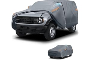 DOZENTRO Waterproof Ford Bronco/Ford Bronco 4 Door (2020-2025) Car Cover with Breathable Vents, [2025 Upgrade] Premium Covers with Cotton Liner and Zipper Door, Sun Rain Snow Dust Uv Protection.