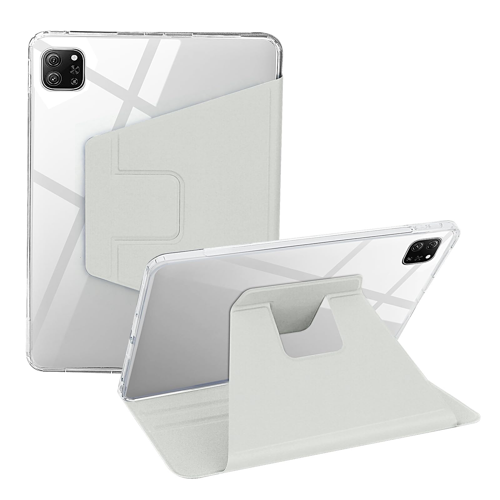 Miieadoo Case for iPad Pro 5th/4th/3rd Gen12.9 - Shockproof Frame Cover, 360° Rotate, 4 Angles, Faux Leather & Support Apple Pencil Touch ID Stand Cover- for Students, Girls, Women