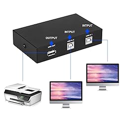 EEEKit 2 Port USB 2.0 Manual Printer Scanner